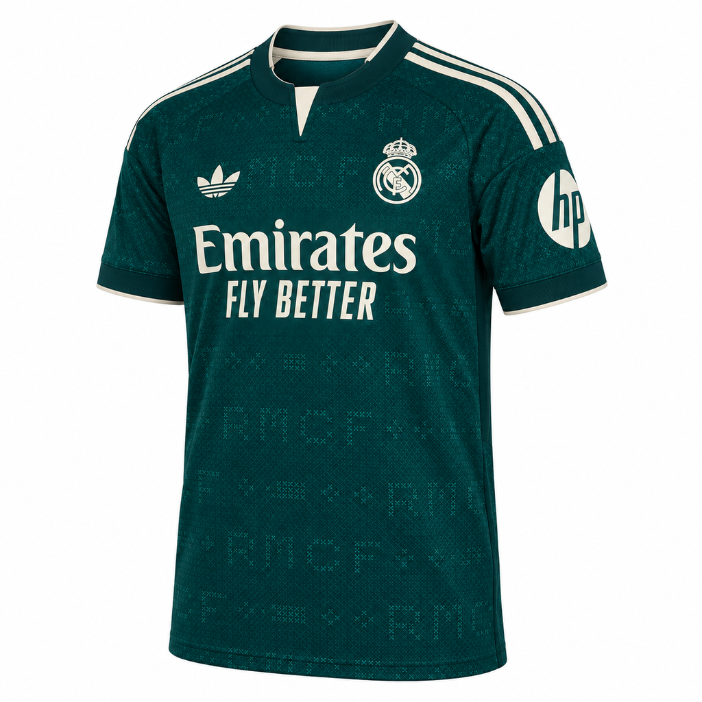 REAL MADRID 2026 AWAY JUDE BELLINGHAM #5 GREEN SOCCER JERSEY