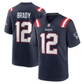 NEW ENGLAND PATRIOTS TOM BRADY #12 NAVY BLUE THROWBACK FOOTBALL JERSEY