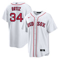 BOSTON RED SOX DAVID ORTIZ #34 THROWBACK WHITE & RED BASEBALL JERSEY