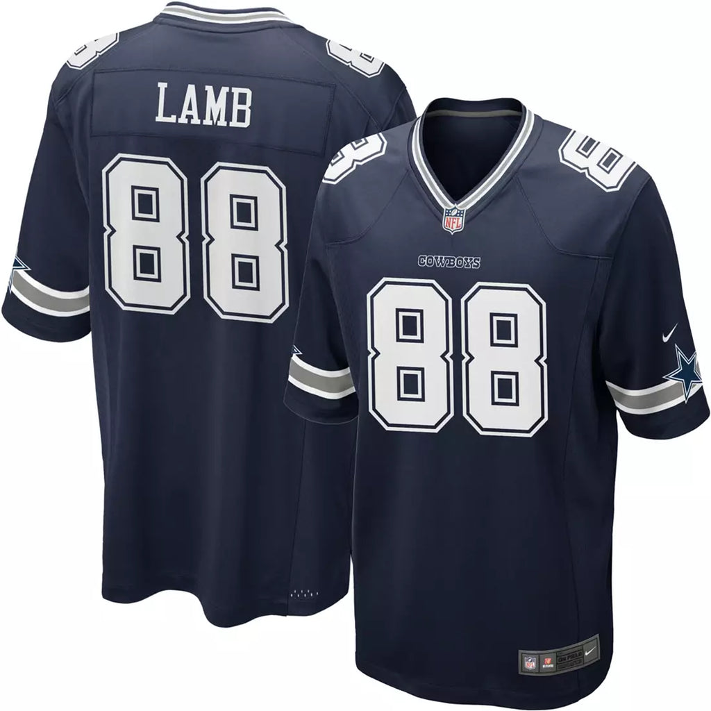 DALLAS COWBOYS CEEDEE LAMB #88 NAVY BLUE MEN'S FOOTBALL JERSEY