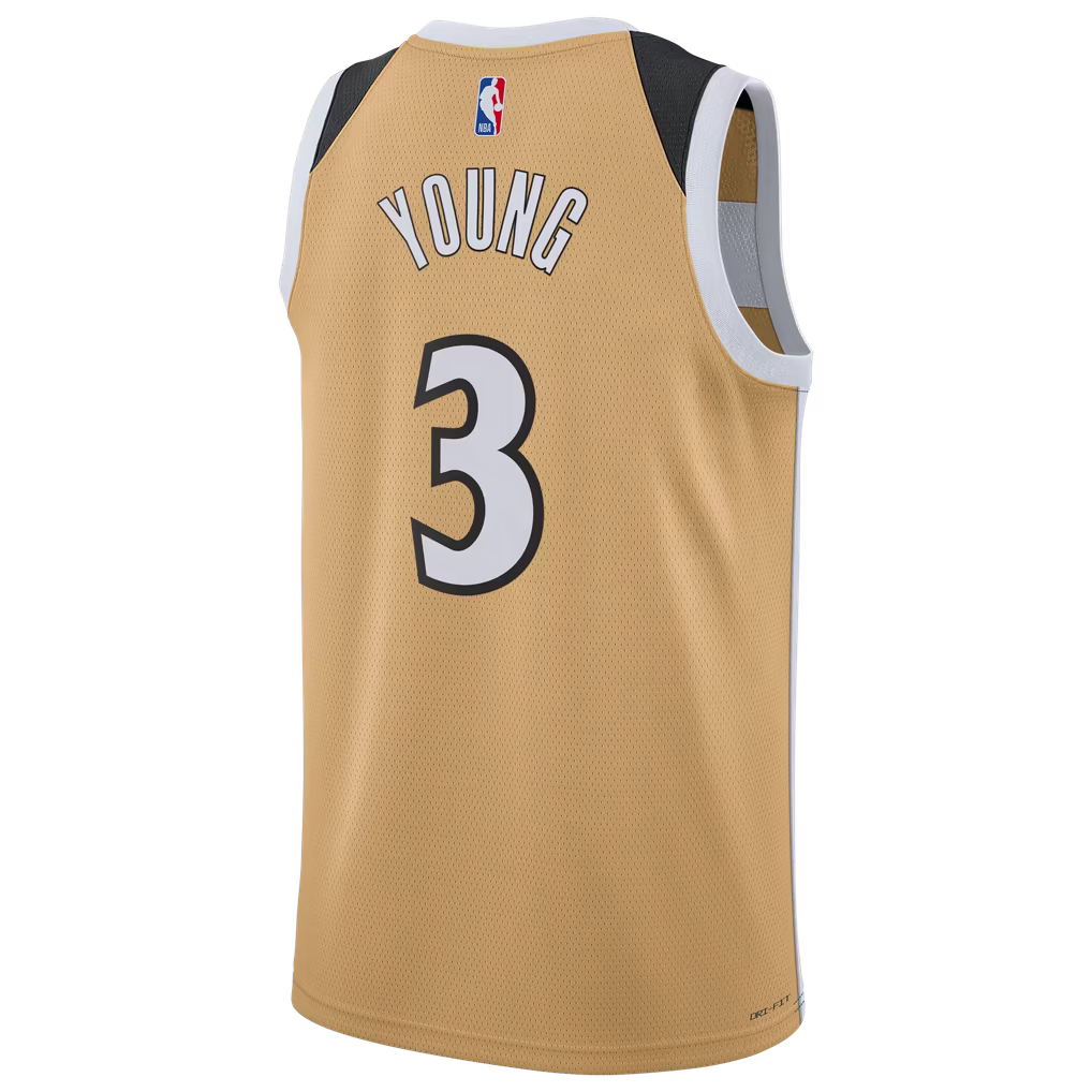 WASHINGTON WIZARDS TRAE YOUNG #3 CREAM NBA JERSEY