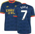 ARSENAL 2026 AWAY BUKAYO SAKA #7 BLUE SOCCER JERSEY