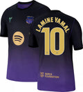 BARCELONA 2026 AWAY LAMINE YAMAL #10 BLACK & PURPLE SOCCER JERSEY