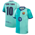 BARCELONA 2026 THIRD LAMINE YAMAL #10 GREEN TURQUOISE SOCCER JERSEY