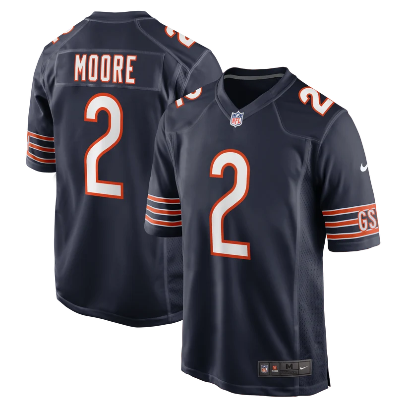 YOUTH CHICAGO BEARS D.J. MOORE #2 BLUE NFL OFFICIAL JERSEY