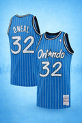 Orlando Magic #32 O’Neal Blue Pinstripe Jersey – Hardwood Classics Throwback Edition