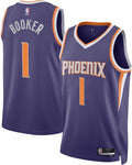 PHOENIX SUNS DEVIN BOOKER #1 PURPLE BASKETBALL JERSEY