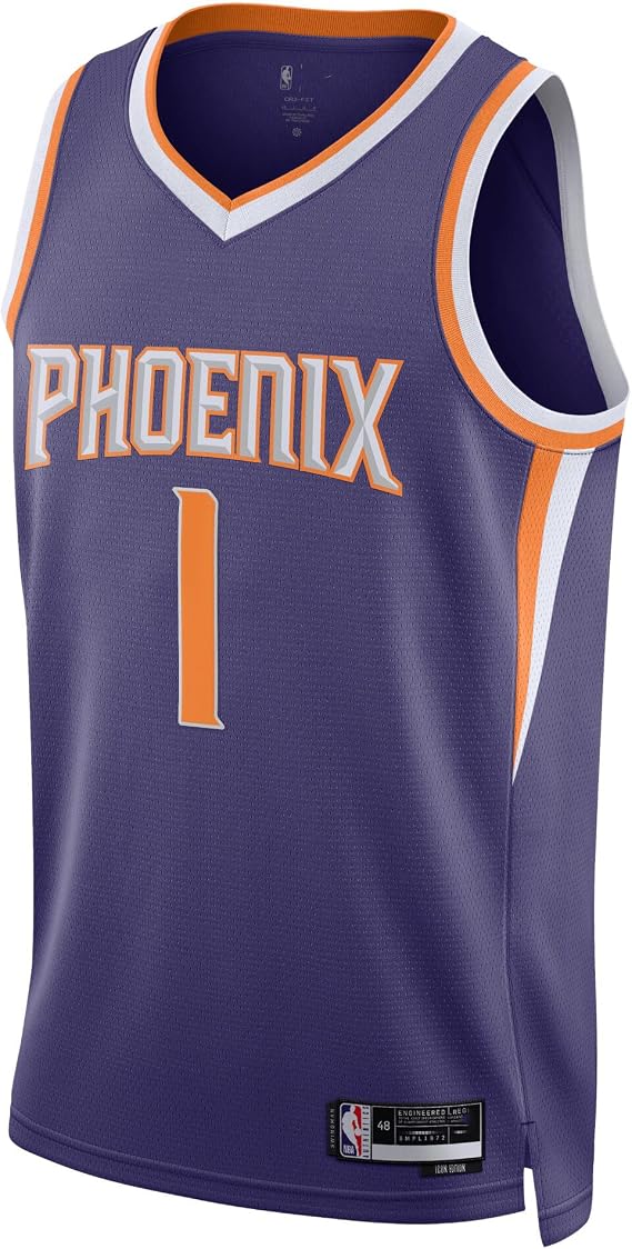 PHOENIX SUNS DEVIN BOOKER #1 PURPLE BASKETBALL JERSEY