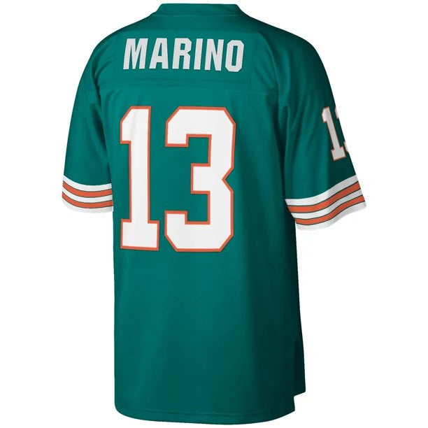 MIAMI DOLPHINS DAN MARINO #13 THROWBACK TEAL AQUA FOOTBALL JERSEY