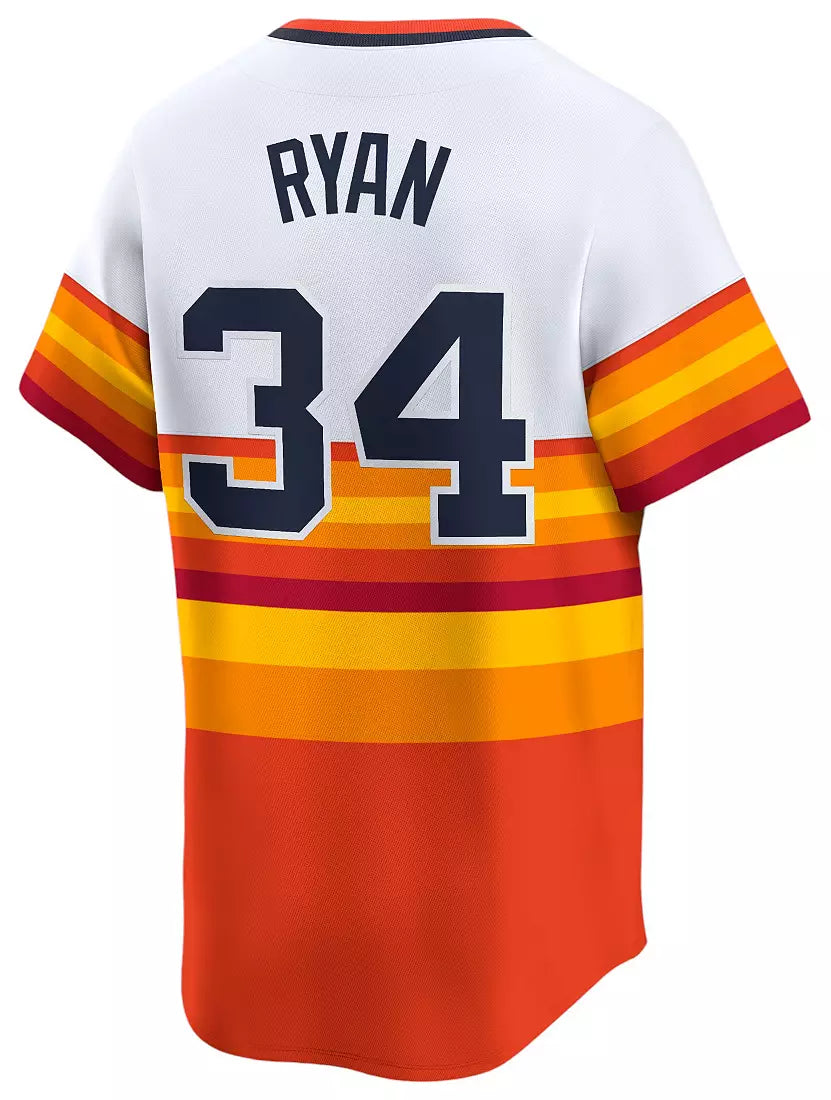 HOUSTON ASTROS NOLAN RYAN #34 RAINBOW THROWBACK BASEBALL JERSEY
