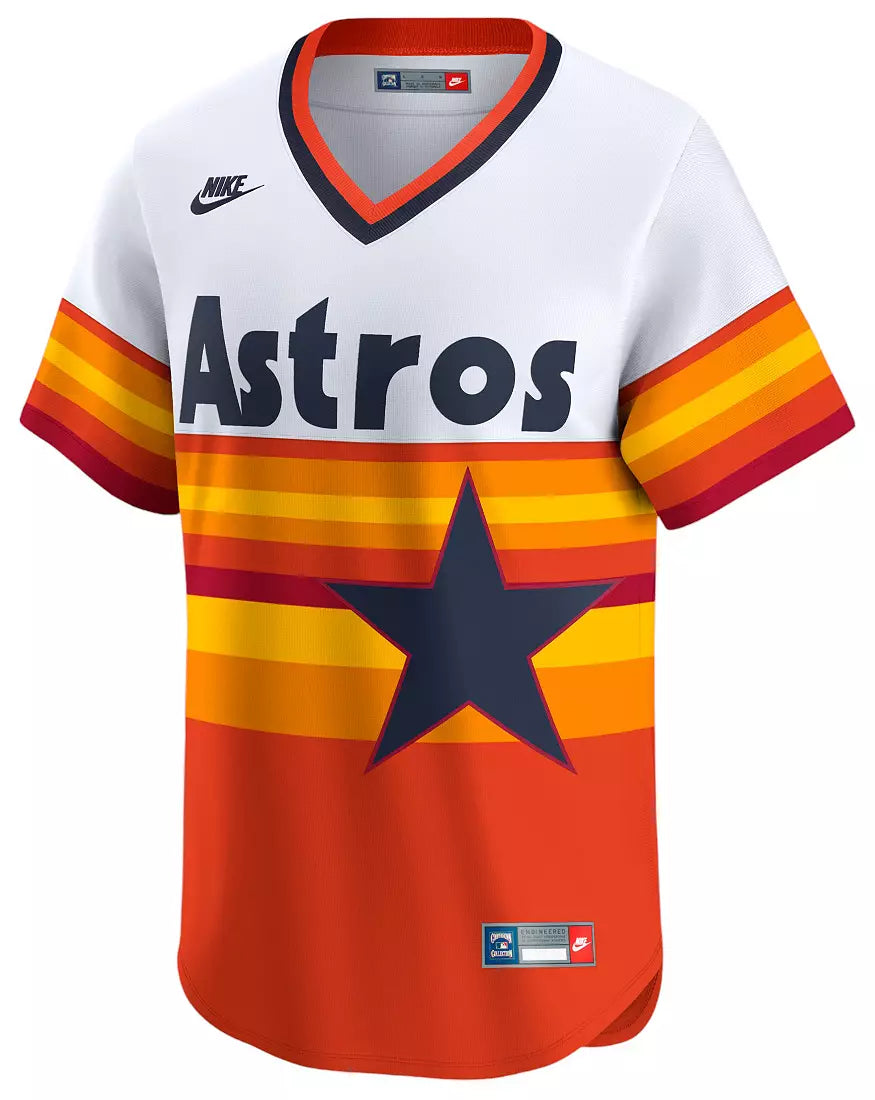 HOUSTON ASTROS NOLAN RYAN #34 RAINBOW THROWBACK BASEBALL JERSEY