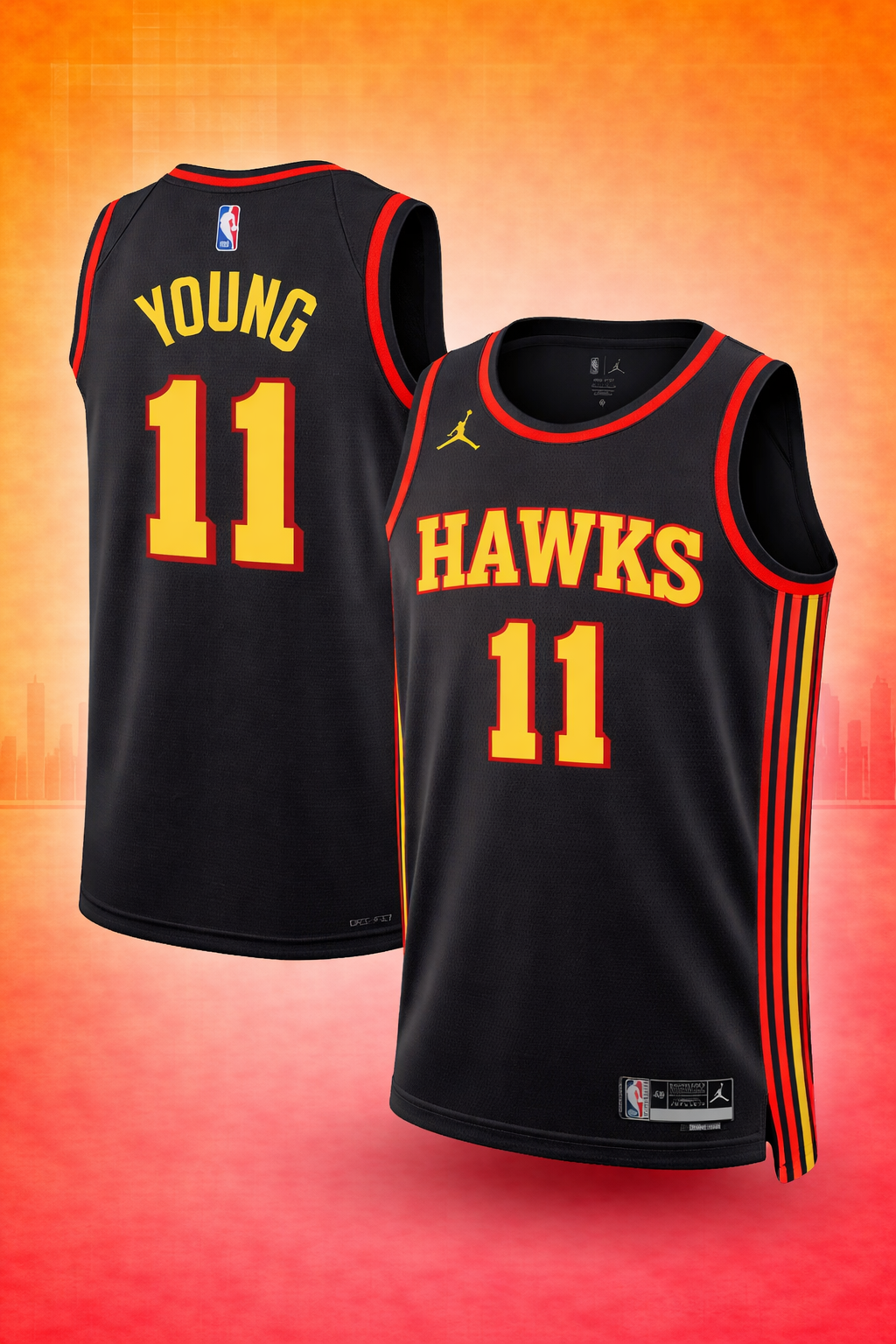 Atlanta Hawks #11 Young Black Jersey – Statement Edition