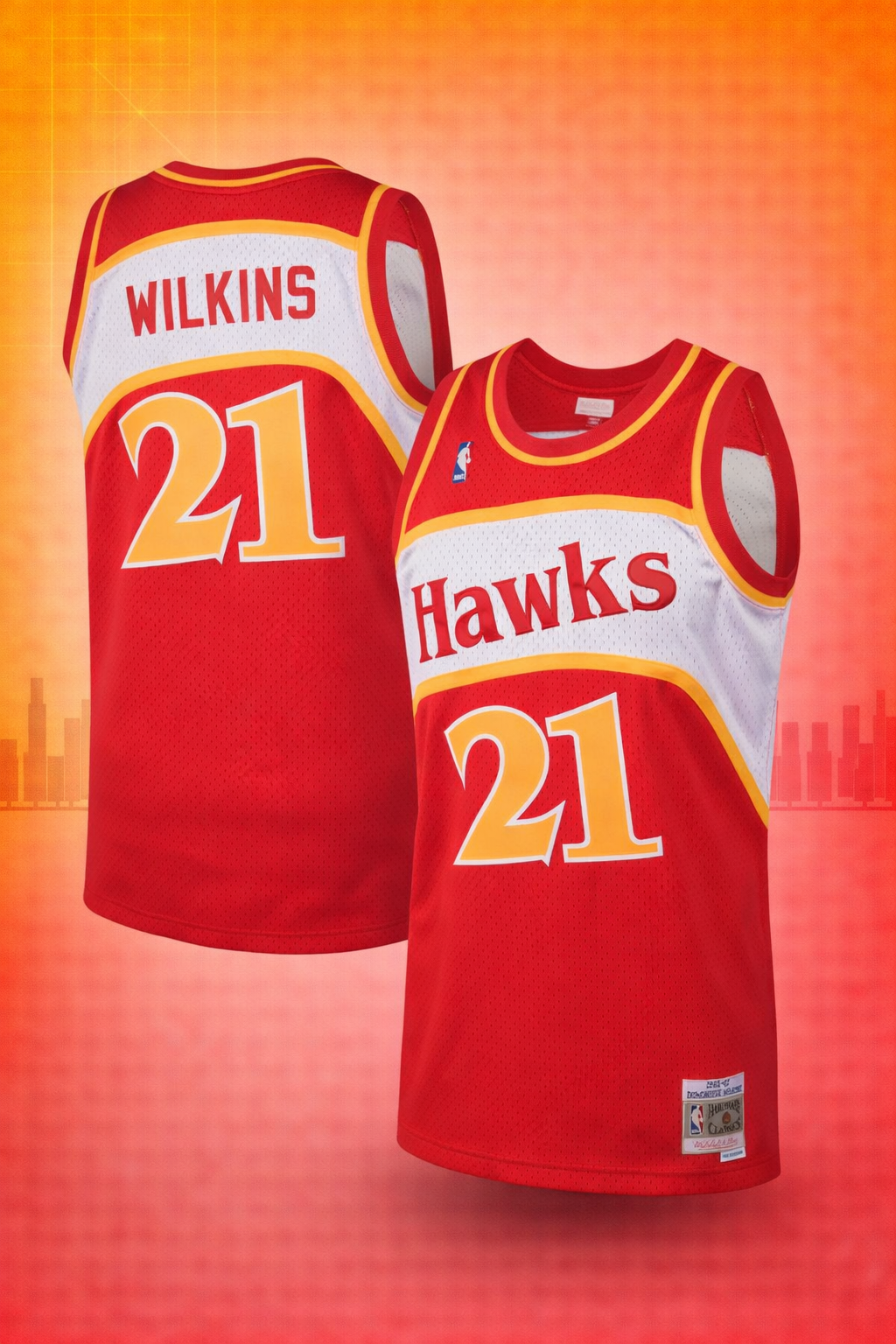 Atlanta Hawks #21 Wilkins Red Jersey – Hardwood Classic Edition
