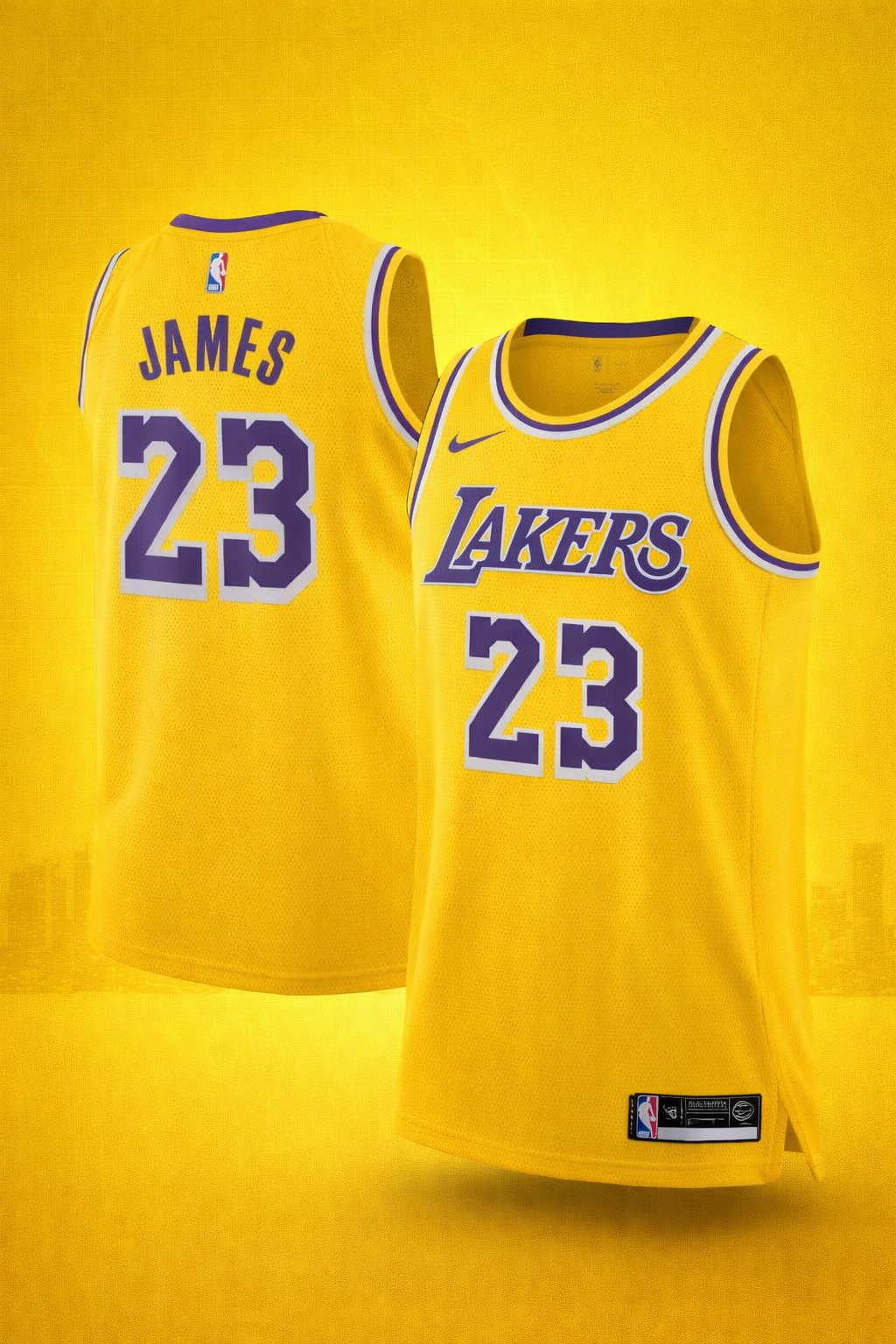 Los Angeles Lakers #23 James Yellow Jersey – Icon Edition