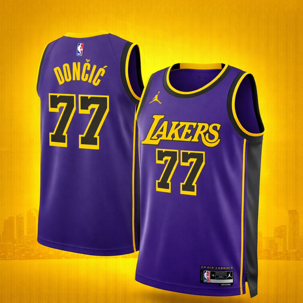 Los Angeles Lakers #77 Dončić “LakeShow” Purple Jersey – City Edition