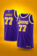 Los Angeles Lakers #77 Dončić Purple Jersey – Statement Edition