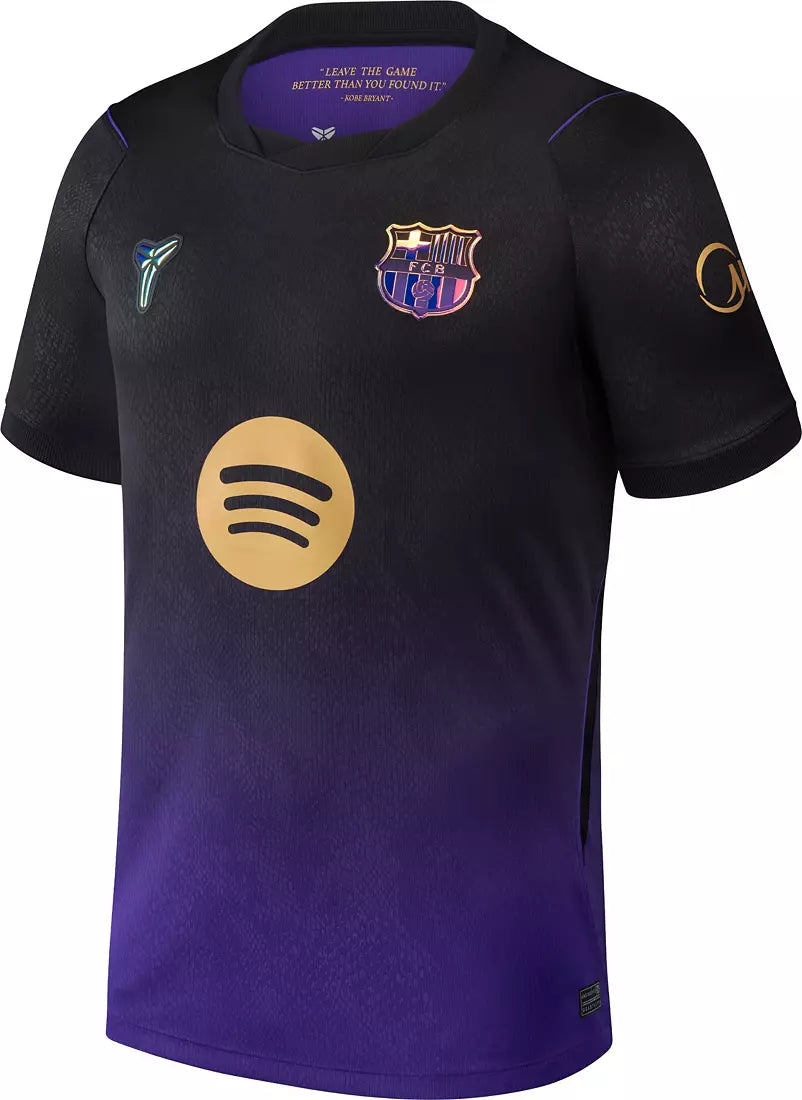 BARCELONA 2026 AWAY LAMINE YAMAL #10 BLACK & PURPLE SOCCER JERSEY