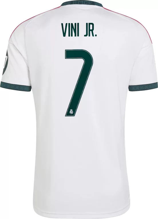 REAL MADRID 2026 HOME VINI JR #7 WHITE SOCCER JERSEY