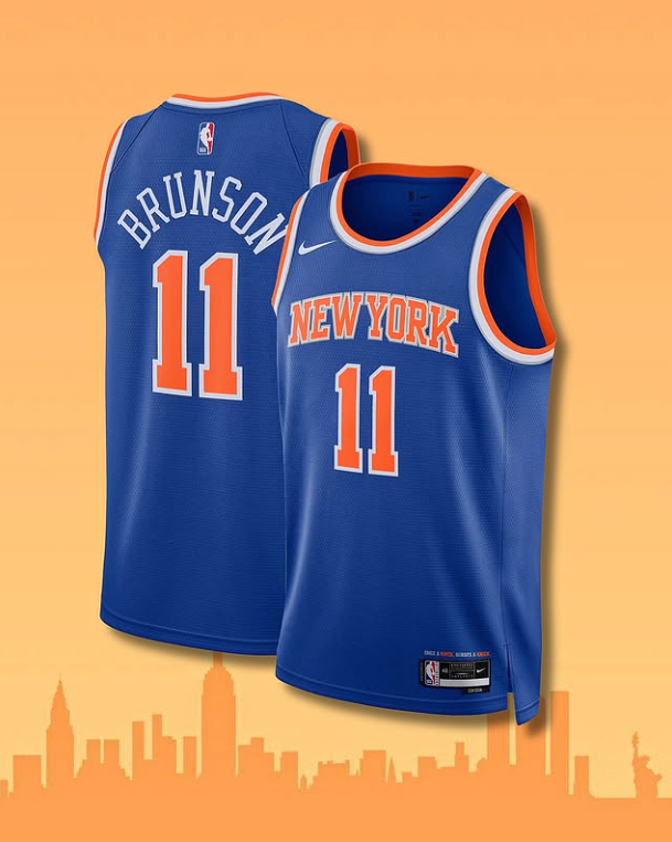 New York Knicks #11 Brunson Blue Jersey – NBA Icon Edition