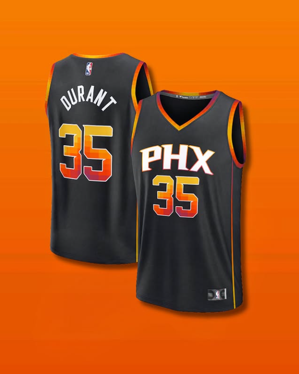 Phoenix Suns #35 Durant Black PHX Jersey – NBA Icon Edition