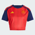 WOMEN'S SPAIN 2026 HOME RED CROPPED JERSEY WITH SLEEVES