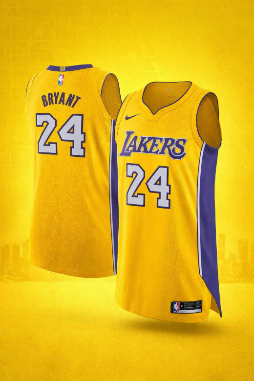 Los Angeles Lakers #24 Bryant Yellow Jersey – Retro Hardwood Classics Edition