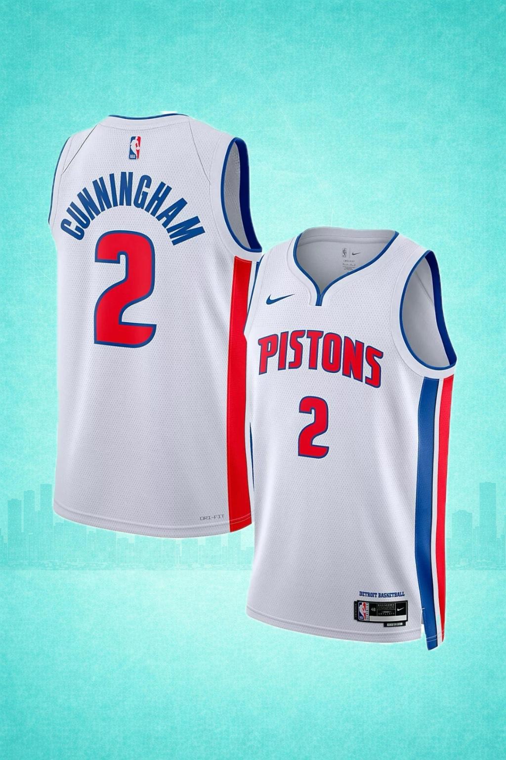 Detroit Pistons #2 Cade Cunningham White Jersey – Association Edition