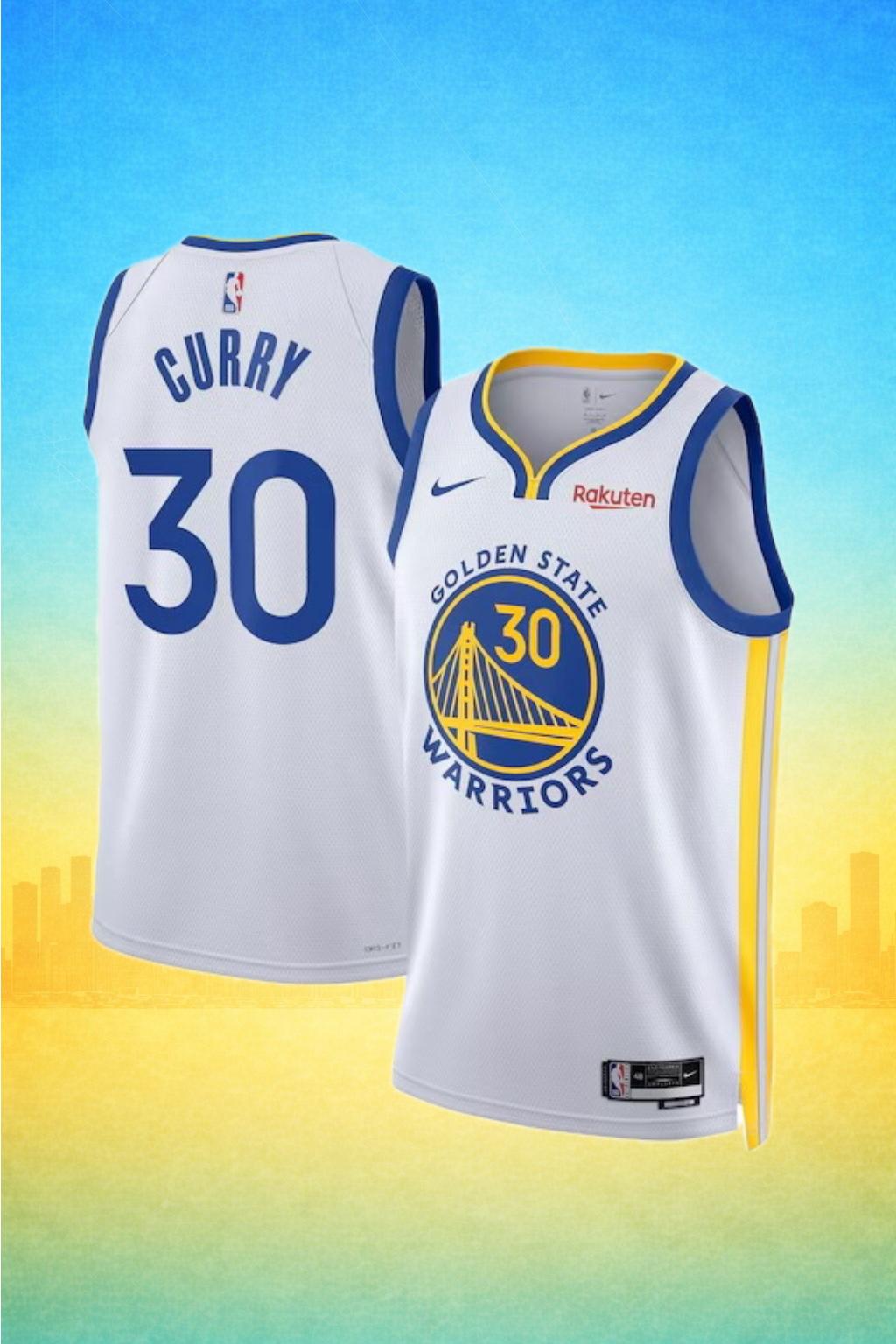 Golden State Warriors #30 Stephen Curry White Jersey – Association Edition