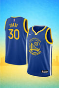 Golden State Warriors #30 Stephen Curry Blue Jersey – Icon Edition