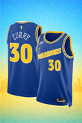 Golden State Warriors #30 Stephen Curry Blue Jersey – Icon Edition