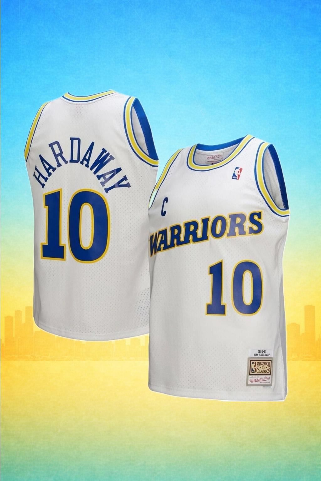 Golden State Warriors #10 Tim Hardaway Throwback Jersey – Hardwood Classics