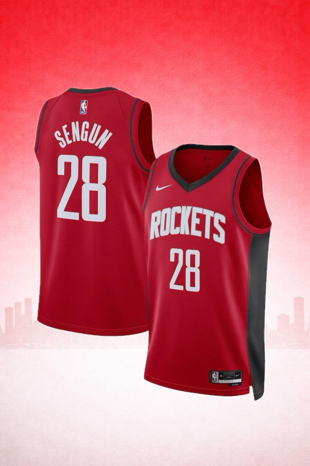 Houston Rockets #28 Alperen Şengün Red Jersey – Icon Edition