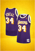 Los Angeles Lakers #34 O’Neal Purple Jersey – 1996-97 Hardwood Classics Edition