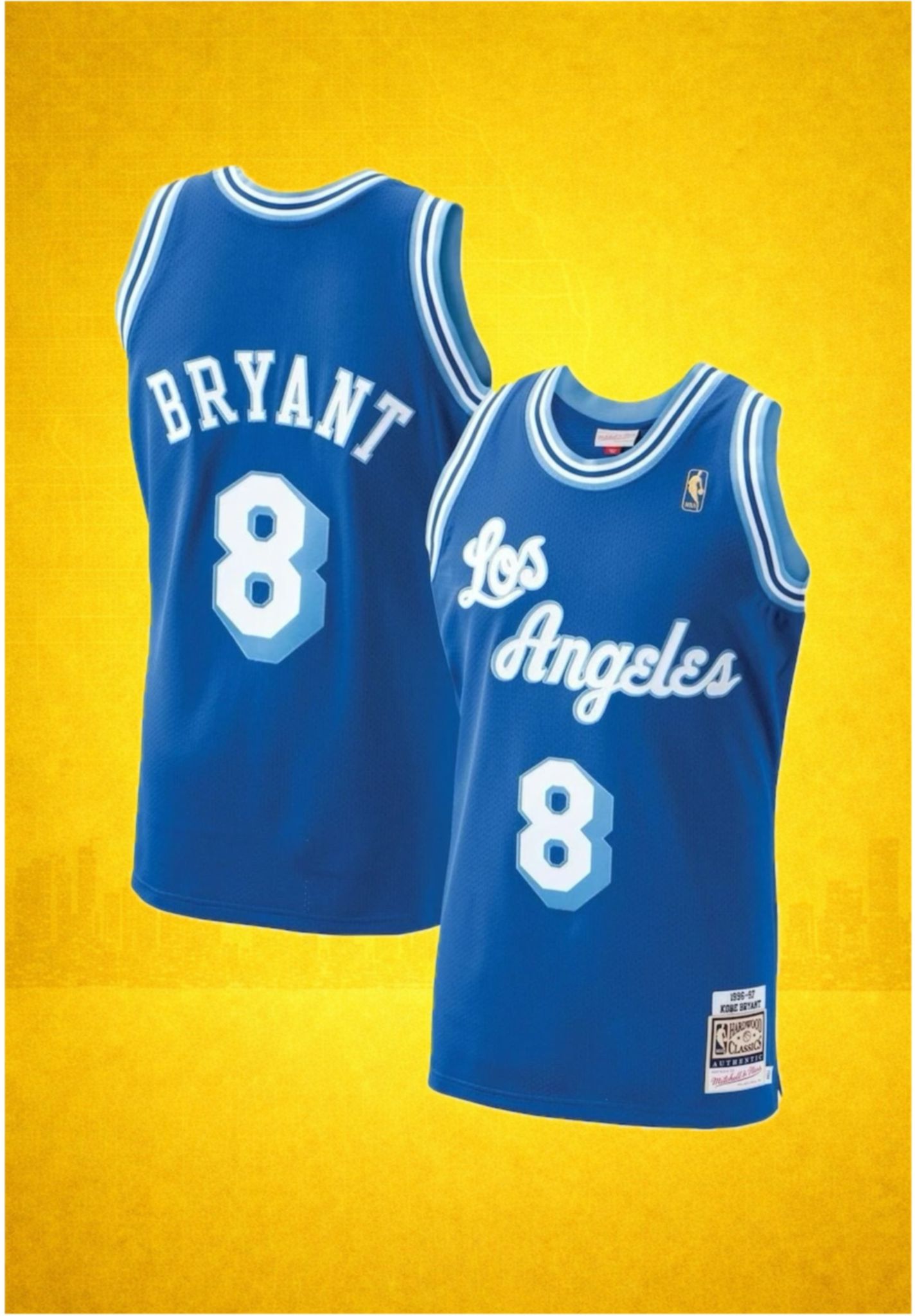 Los Angeles Lakers #8 Bryant Blue Jersey – Hardwood Classics Throwback Edition