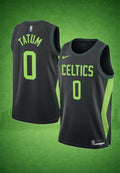 Boston Celtics #0 Tatum Black Neon Statement Jersey – NBA Alternate Edition
