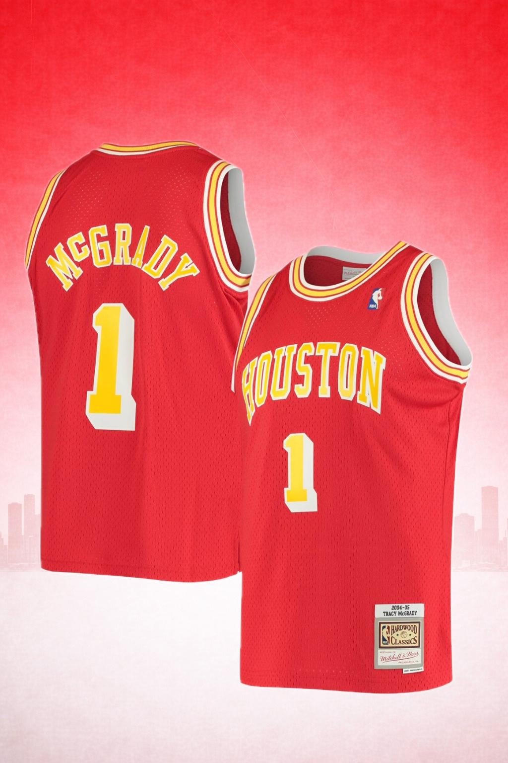 Houston Rockets #1 Tracy McGrady Red Jersey – Hardwood Classics