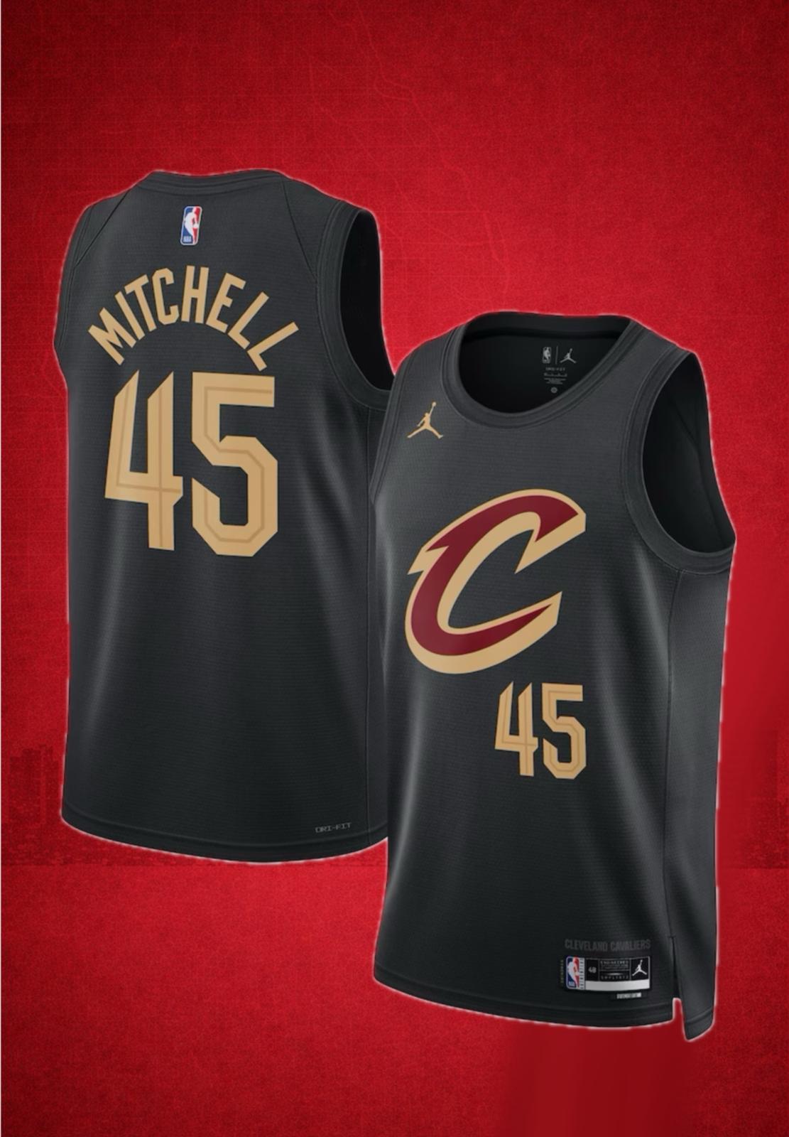 Cleveland Cavaliers #45 Mitchell Black Icon Jersey – NBA Statement Edition