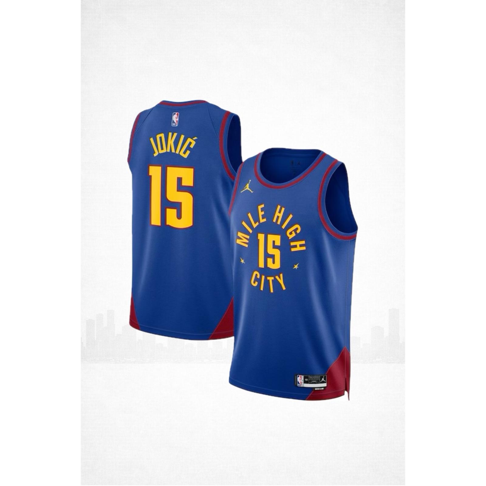 Denver Nuggets #15 Jokić Blue City Edition Jersey – NBA Mile High Classic