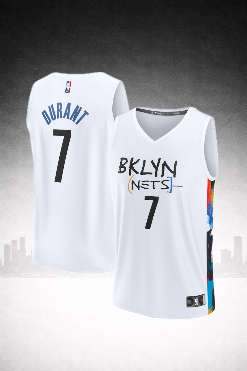 Brooklyn Nets #7 Durant White City Edition Jersey