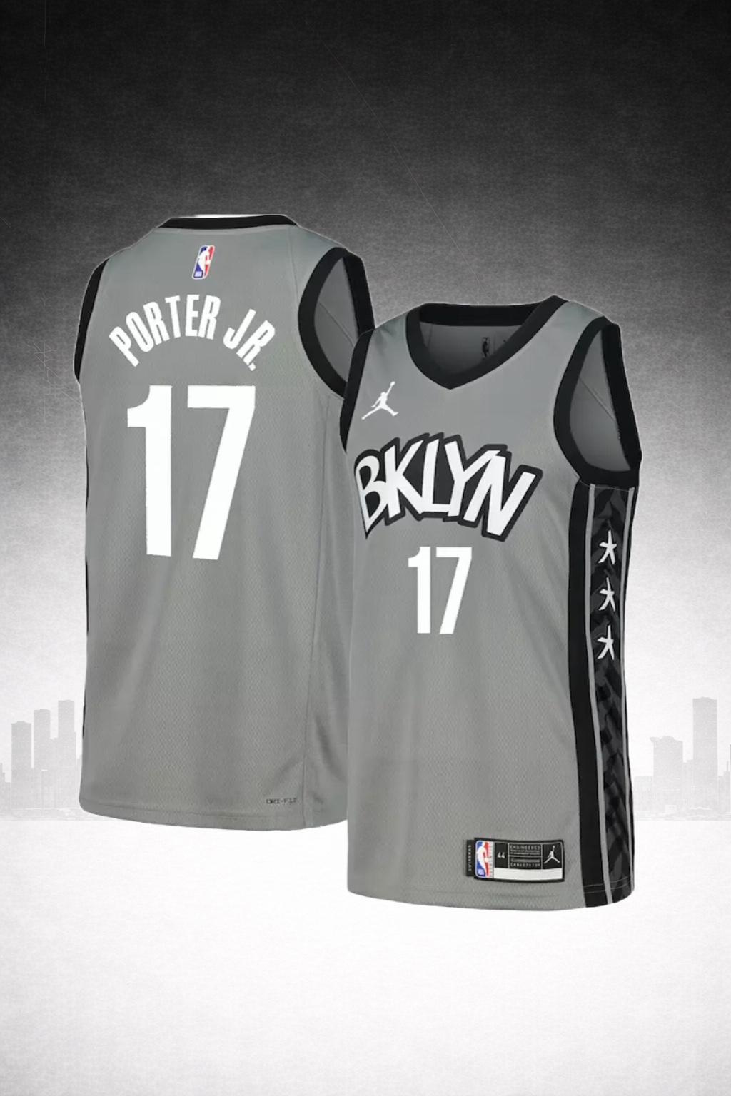 Brooklyn Nets #17 Porter Jr. Grey City Edition Jersey