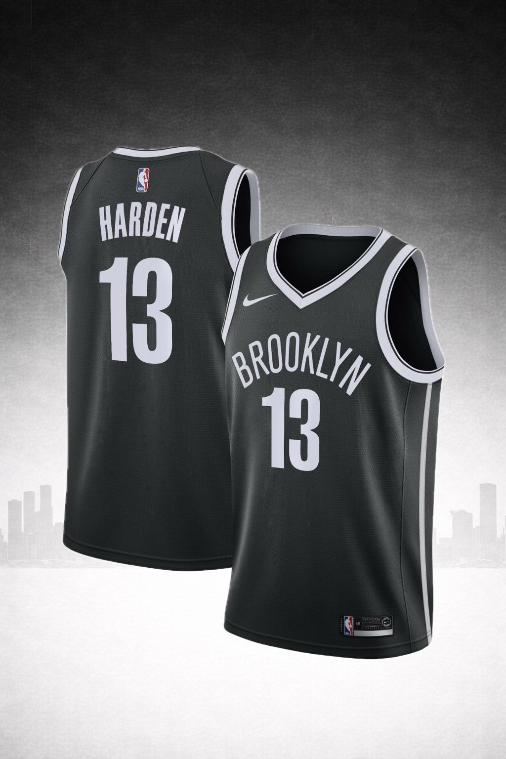 Brooklyn Nets #13 Harden Black Statement Jersey – NBA Edition