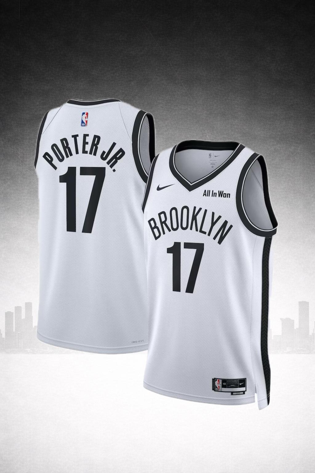 Brooklyn Nets #17 Porter Jr. White Home Jersey – NBA Edition