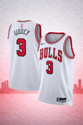 Chicago Bulls #3 Giddey White Home Jersey – NBA Edition