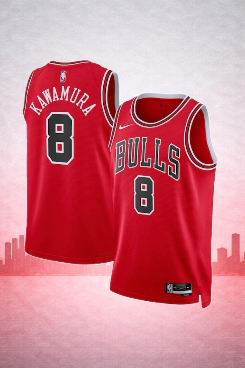 Chicago Bulls #8 Kawamura Red Icon Jersey – NBA Icon Edition