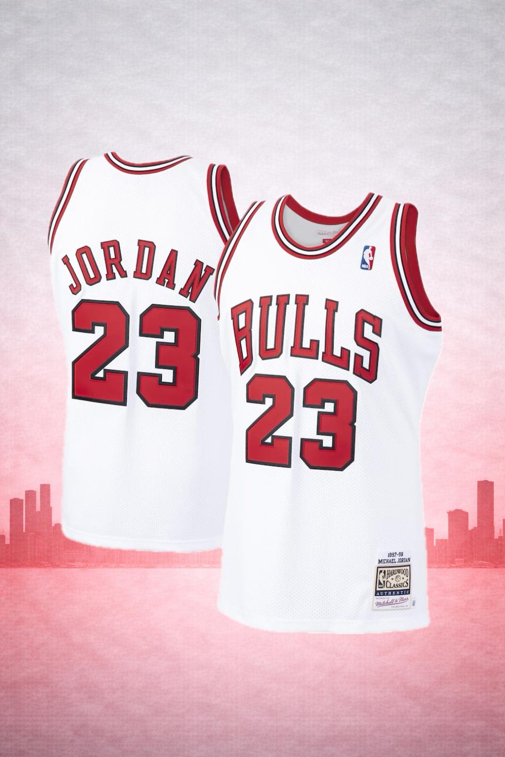 Chicago Bulls #23 Michael Jordan White Jersey – NBA Hardwood Classics