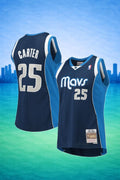 Dallas Mavericks #25 Vince Carter Navy Jersey – NBA Hardwood Classics