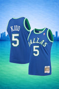 Dallas Mavericks #5 Jason Kidd Blue Jersey – NBA Hardwood Classics