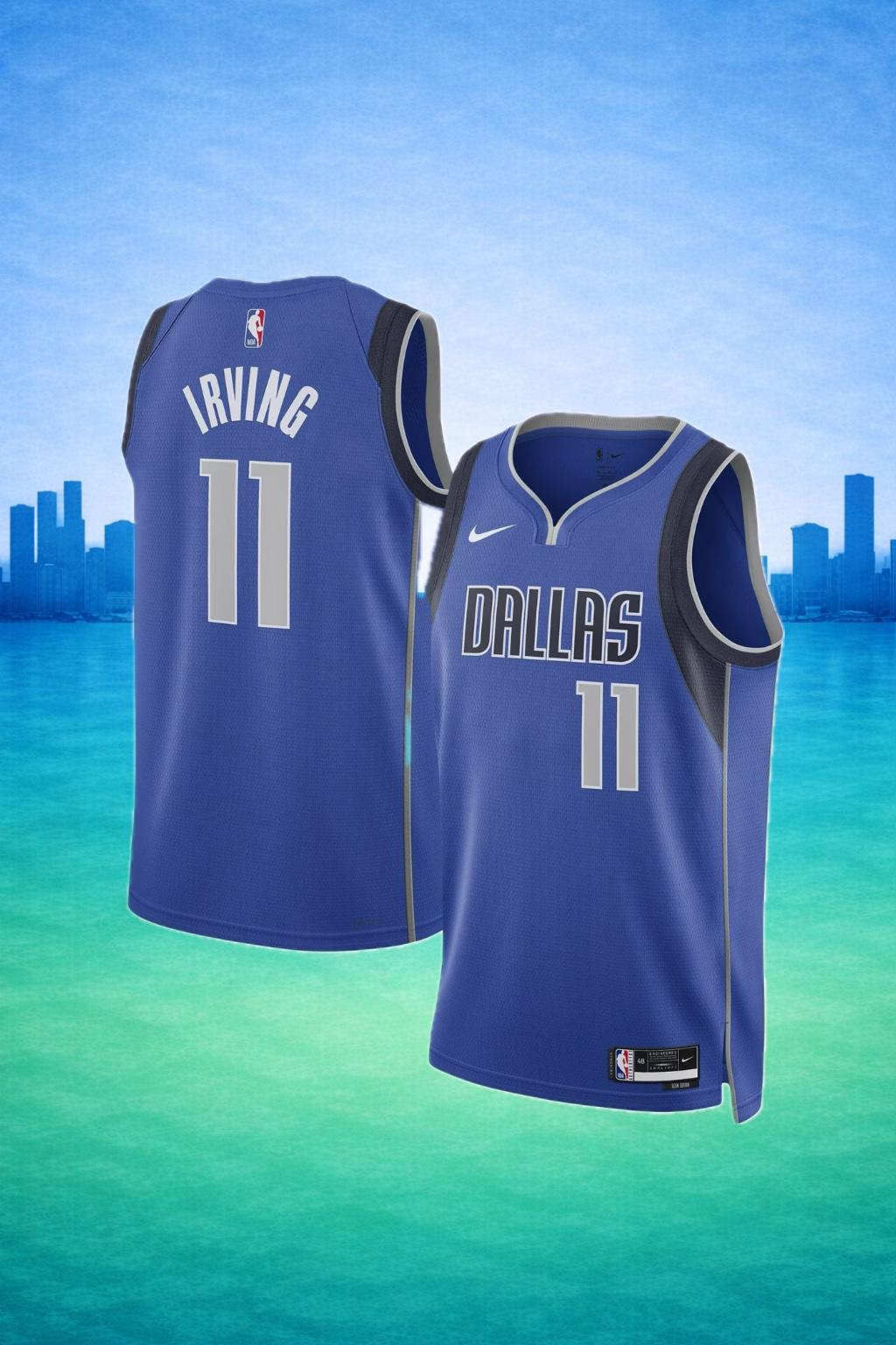 Dallas Mavericks #11 Kyrie Irving Blue Jersey – NBA Icon Edition