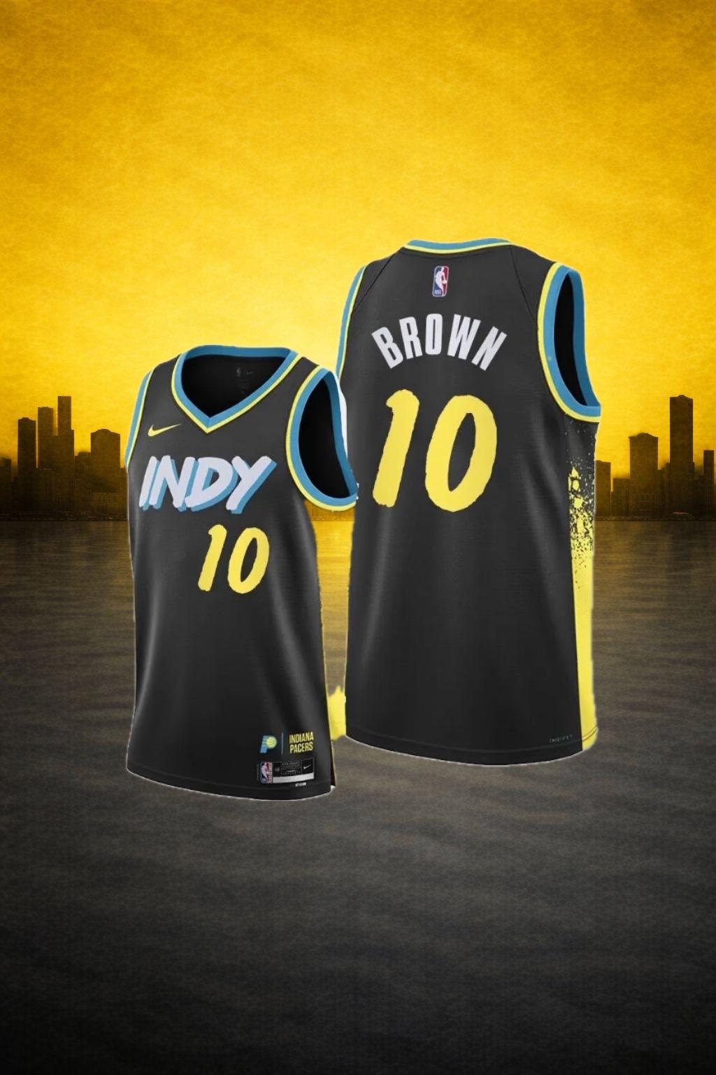 Indiana Pacers #10 Bruce Brown Black Jersey – City Edition