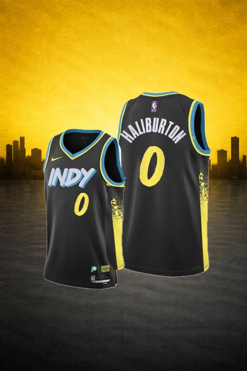 Indiana Pacers #0 Tyrese Haliburton Black Jersey – City Edition